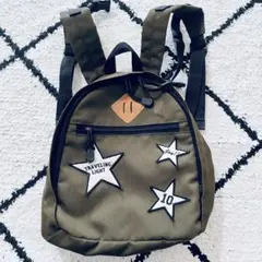 branshesブランシェスカーキ×星柄リュックサックバックパック調節可