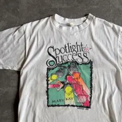 90s USA製 ヴィンテージ Tシャツ 白 L シングルステッチ アート 古着