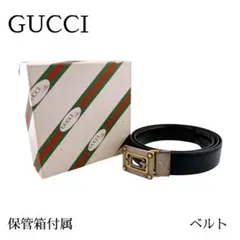 GUCCI グッチ レザーベルト GGプラス スクエア Gロゴ バックル