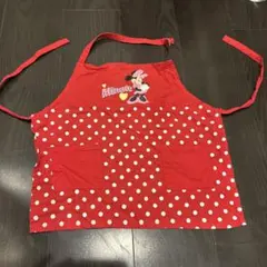ミニーマウス 赤い水玉エプロン サイズ110