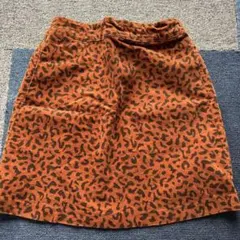 タイトスカート　台形　ミニスカート　ヒョウ柄　ブラウン　ダルメシアン　アニマル