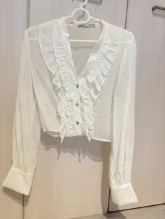 ZARA フリル　ブラウス
