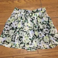花柄 キュロット スカート M