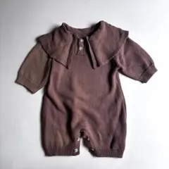 PETITKID ニット ロンパース ブラウンのサムネイル