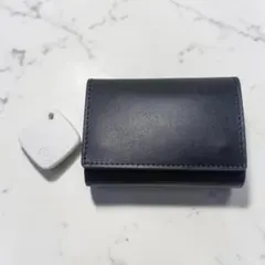 SEMORID 三つ折り財布 メンズ 栃木レザー本革 スマートタグ付属 ブラック