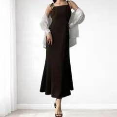 【美シルエット】Louereキャミワンピ ロング マーメイド 体型カバー 細見え