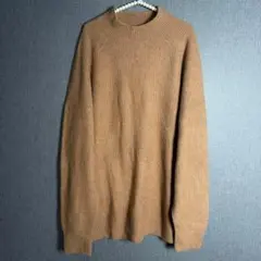 UNIQLO メンズ リブニット セーター ブラウン モックネック XLサイズ