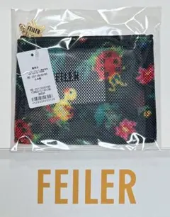 新品・タグ付き】FEILER フェイラー ハイジ メッシュポーチ ブラック