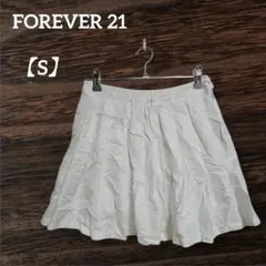 FOREVER 21 【S】ホワイト プリーツスカート 白 ミニスカート