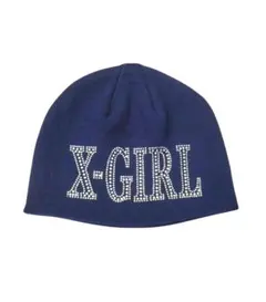 X-GIRL ストーン付きニット帽 ネイビー y2kのサムネイル