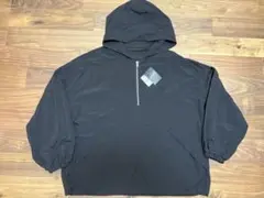 W CLOSET ハーフジップ ナイロンパーカー ブラック