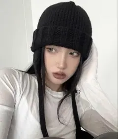 韓国風ニットフライトキャップ　新品