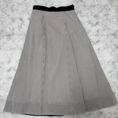 【ANAYI 】新品　サッカーストライプマチフレアスカートスカート