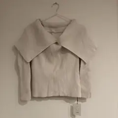 GRL ビッグカラーオフショルダーニットトップス