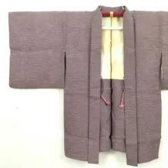 羽織 小紋 正絹 身丈79 裄65.5 紫 パープル