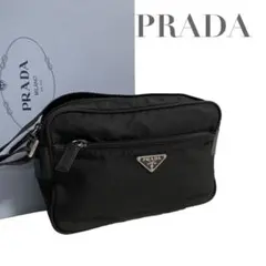 プラダ　ナイロン　三角ロゴ　ショルダーバッグ　カメラバッグ　ブラック　5371