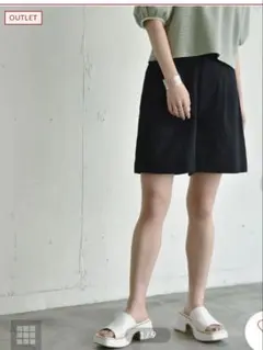 シンプル ブラック ショートパンツ ハーフパンツのサムネイル