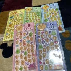 ぷくぷくシール pukupuku candy 5枚セット