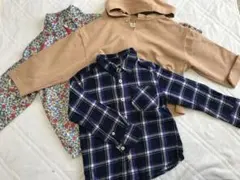 サイズ110　 長袖 チェックシャツ 女の子　ウインドブレーカー　チュニック