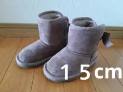 petit main キッズ　リボン付きムートンブーツ 15cm