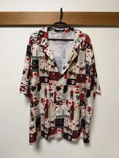古着　アロハシャツ　カナダ柄