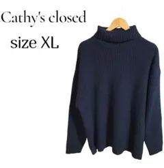 11/16迄最終再値下げ【早い者勝ち♡】メンズ　ニットセーター　ネイビー