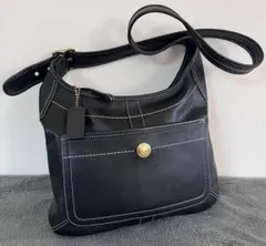 極美品 COACH コーチ ショルダーバッグ オールレザー 黒 10746 - メルカリ