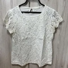 キッズ ホワイト レース トップス 150cmのサムネイル