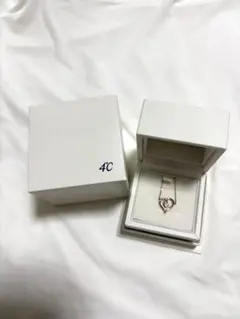 4C ハート型 シルバーピンクゴールドネックレス
