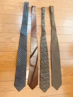 ネクタイ　ブラウン系　４本セット