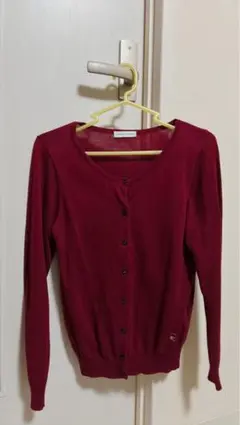 E hyphen world gallery ワインレッドカーディガン Fフリー