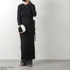 タグ付き未使用 ベースレンジ リネン100% スカート ロング シアー