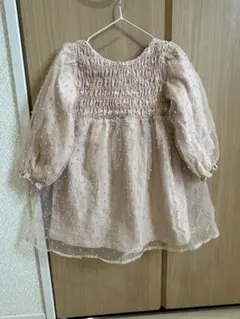 ZARA ベージュ ドット柄 キッズ ワンピース 104cm
