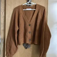 Ray Cassin ブラウンニット ゎ カーディガン