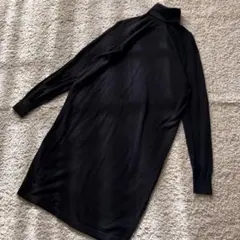 ユニクロU タートルネックニットワンピース　Lサイズ　シンプル　美品　ウール混