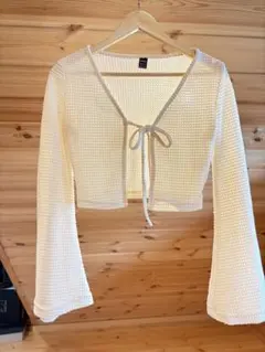 クロップトカーディガン　ガウン　ショート丈　XS（JP-Mサイズ）