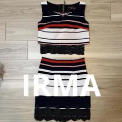 IRMA イルマ ストライプ クロップトップ スカート セパレート