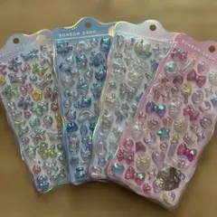 【正規品】 ボンボンドロップシール オリジナル 4種セット ちゅるきら　オーロラ