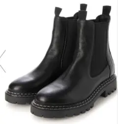 EVOL トラックソールホワイトステッチブーツ　サイドゴア　23.5センチ