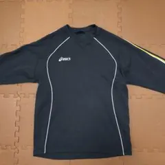 asics べガルダ仙台黒 Vネック 七分袖トレーニングシャツＬサイズ