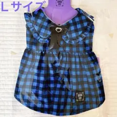 ANNA SUI プリンセスギンガムチェックワンピース　ロイヤルブルー　L