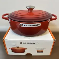 新品未使用 ル・クルーゼ　27cm シグニチャー ココット・オーバル 27cm オレンジ (シルバーツマミ