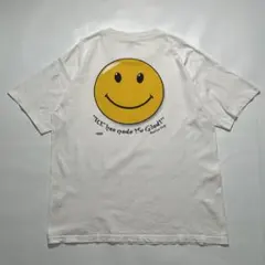 90s スマイリーフェイス 聖書 ビンテージTシャツ XL 白 8906Bのサムネイル