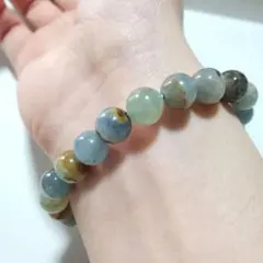 内径16 8ミリ　母岩付ブルーオニキス　天然石　パワーストーン　天然色