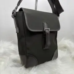 【希少】グッチ GUCCI ショルダーバッグ キャンバス レザー カーキ