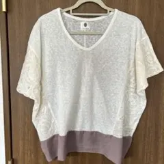 Bou Jeloud レーススリーブ Vネック Tシャツのサムネイル