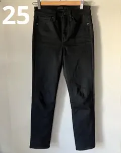 UNIQLO ブラック ハイライズ　スキニー アンクル ジーンズ　25 63.5