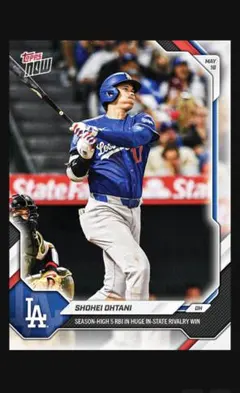 大谷翔平 2026 Topps Now No. 285 6勝 ガッツポーズ - メルカリ