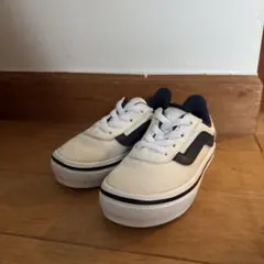 極美品　軽量　15センチ　Vans キッズ スニーカー ホワイト/ネイビー
