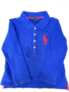 Ralph Lauren 長袖ポロシャツ　ビッグポニー キッズ100cm 青